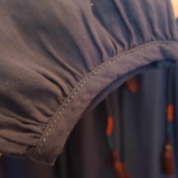 Anthropologie Holding Horses blue and pink dip dye dress size 4 Pullover peasant - Picture 2 of 6